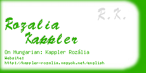 rozalia kappler business card